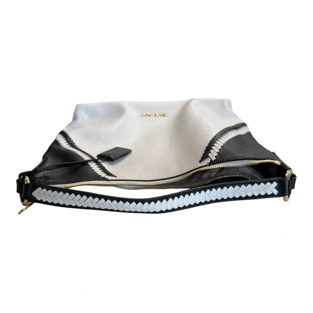Michael Kors Leather Shoulder Bag With Braided Trim